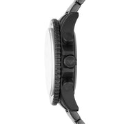Emporio Armani Diver Chronograph Black Dial Black Steel Strap Watch For Men - AR11363