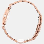 Emporio Armani Gianni T-Bar Crystals Silver Dial Rose Gold Steel Strap Watch For Women - AR11446
