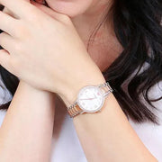 Emporio Armani Cleo Mother of Pearl Dial Two Tone Steel Strap Watch For Women - AR11499