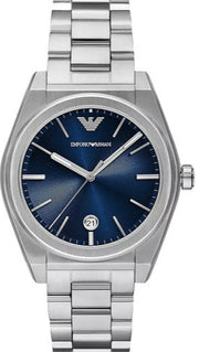 Emporio Armani Frederico Analog Blue Dial Silver Steel Strap Watch for Men - AR11620