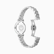 Emporio Armani Gianni T-Bar Mother of Pearl Dial Silver Steel Strap Watch for Women - AR11701