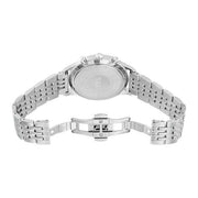 Emporio Armani Chronograph Blue Dial Silver Steel Strap Watch For Men - AR1942