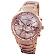 Emporio Armani Classic Chronograph Rose Gold Dial Rose Gold Steel Strap Watch For Men - AR2452