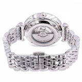 Emporio Armani Meccanico Gianni T-Bar Automatic Silver Dial Silver Steel Strap Watch For Women - AR60022