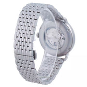 Emporio Armani Aviator Skeleton Blue Dial Silver Mesh Bracelet Watch For Men - AR60024