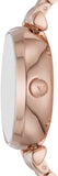 Emporio Armani Meccanico Gianni T Bar Blue Dial Rose Gold Steel Strap Watch For Women - AR60043