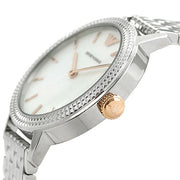 Emporio Armani Interchangeable Mother of Pearl Dial Silver Steel Strap Watch For Women - AR80020