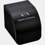 Armani Exchange Hampton Chronograph Black Dial Black Steel Strap Watch For Men - AX2164