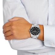 Armani Exchange Nico Analog Black Dial Silver Steel Strap Watch For Men - AX2320