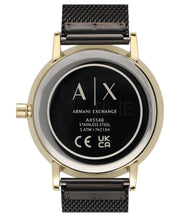 Armani Exchange Lola Three Hand Black Dial Black Mesh Strap Watch For Women - AX5548