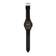 Armani Exchange Outerbanks Chronograph Black Dial Black Steel Strap Watch For Men - AX7105