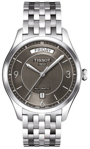 Tissot T Classic T One Automatic Grey Dial Silver Steel Strap Watch For Men - T038.430.11.067.00