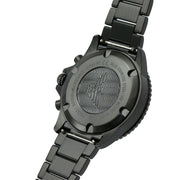 Emporio Armani Diver Chronograph Black Dial Black Steel Strap Watch For Men - AR80050