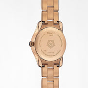 Tissot T Wave Black Dial Rose Gold Steel Strap Watch For Women - T112.210.33.051.00