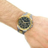 Hugo Boss Hero Chronograph Blue Dial Two Tone Steel Strap Watch for Men - 1513767