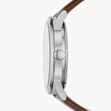 Fossil Flynn Automatic Black Dial Brown Leather Strap Watch for Men - BQ2270