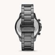 Fossil Bannon Multifunction Chronograph Green Dial Grey Steel Strap Watch for Men - BQ2504