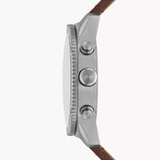 Fossil Brox Multifunction Green Dial Brown Leather Strap Watch for Men - BQ2801