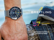 Breitling Superocean Heritage '57 Special Edition II Blue Dial Silver Mesh Bracelet Watch for Men - A103702A1C1A1