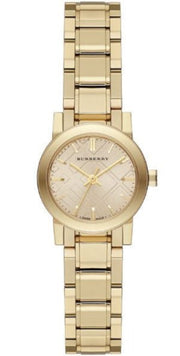 Burberry The City Gold Dial Gold Steel Strap Watch for Women - BU9227