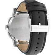 Burberry The City Black Dial Black Leather Strap Watch for Men - BU9382