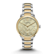 Burberry The Classic Gold Dial Two Tone Steel Strap Watch for Men - BU10011