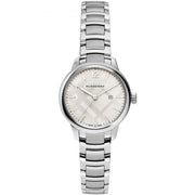 Burberry The Classic Silver Dial Silver Steel Strap Watch for Women - BU10108