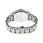 Burberry The City Pink Dial Silver Steel Strap Watch for Women - BU9124