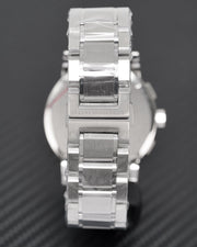Burberry The City Black Dial Silver Steel Strap Watch for Men - BU9351