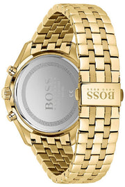Hugo Boss Associate Chronograph Blue Dial Gold Steel Strap Watch for Men - 1513841