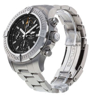 Breitling Avenger Chronograph 45mm Black Dial Silver Steel Strap Watch for Men - A13317101B1A1