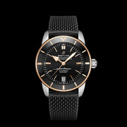 Breitling Superocean Heritage II B20 42mm Black Dial Black Mesh Bracelet Mens Watch - UB2010121B1S1