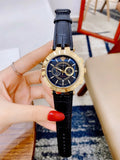 Versace V-Race Multifunction Chronograph Blue Dial Blue Leather Strap Watch For Men - VEBV00219