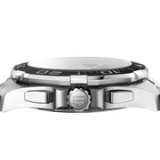 Tag Heuer Aquaracer Quartz Chronograph Black Dial Silver Steel Strap Watch for Men - CAY111A.BA0927