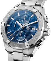Tag Heuer Aquaracer Caliber 16 Automatic Chronograph Blue Dial Silver Steel Strap Watch for Men - CAY2112.BA0927
