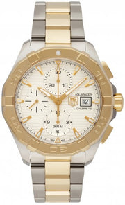 Tag Heuer Aquaracer Caliber 16 Automatic White Dial Two Tone Steel Strap Watch for Men - CAY2121.BB0923