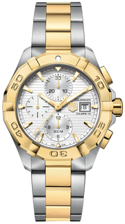 Tag Heuer Aquaracer Caliber 16 Automatic White Dial Two Tone Steel Strap Watch for Men - CAY2121.BB0923