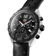 Tag Heuer Formula 1 Black Dial Black Leather Strap Watch for Men - CAZ1010.FT8024