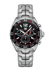 Tag Heuer Senna Chronograph Special Edition Black Dial Silver Steel Strap Watch for Men - CAZ1015.BA0883