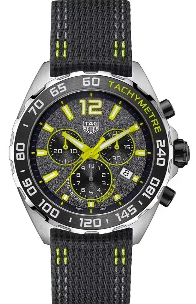 Tag Heuer Formula 1 Chronograph Grey Dial Black Nylon Strap Watch for Men - CAZ101AG.FC8304