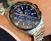 Tag Heuer Formula 1 Chronograph Blue Dial Silver Steel Strap Watch for Men - CAZ101AV.BA0842