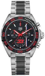 Tag Heuer Formula 1 Max Verstappen Limited Edition Grey Dial Two Tone Steel Strap Watch for Men - CAZ101U.BA0843