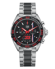 Tag Heuer Formula 1 Max Verstappen Limited Edition Grey Dial Two Tone Steel Strap Watch for Men - CAZ101U.BA0843