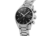 Tag Heuer Carrera Automatic Chronograph Black Dial Silver Steel Strap Watch for Men - CBK2110.BA0715