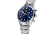 Tag Heuer Carrera Chronograph Blue Dial Silver Steel Strap Watch for Men - CBN2011.BA0642