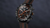 Tag Heuer Carrera Chronograph Porsche Orange Racing 44mm Black Dial Black Nylon Strap Watch for Men - CBN2A1M.FC6526