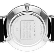 Coach Charles Black Dial Black Leather Strap Watch for Men - 14602149