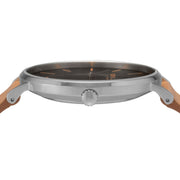 Coach Charles Black Dial Brown Leather Strap Watch for Men - 14602155