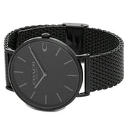 Coach Charles Black Dial Black Mesh Bracelet Watch for Men - 14602148