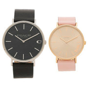 Coach Perry Rose Gold Dial Pink Leather Strap Watch for Women - 14503332-C